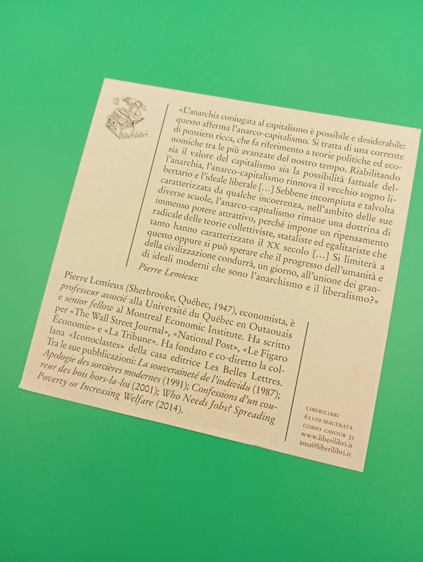 Pierre Lemieux - L'anarco-Capitalismo