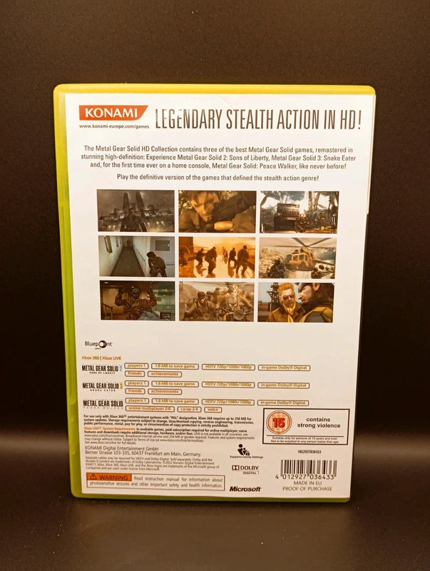 Metal Gear solid Hd Collection Xbox 360