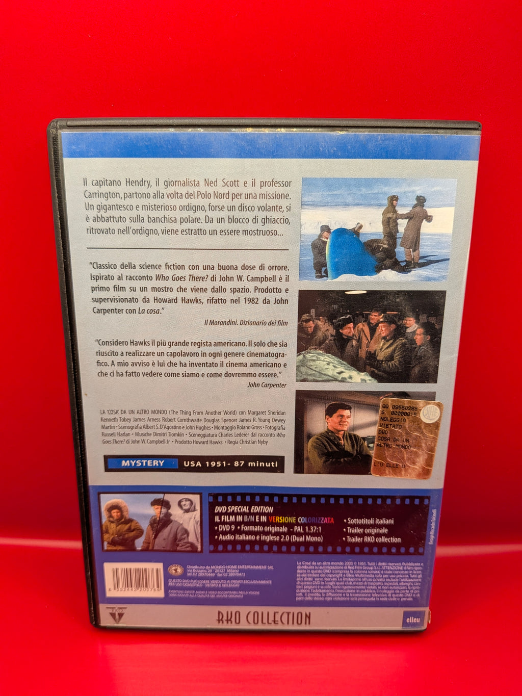 La Cosa da un altro mondo Dvd