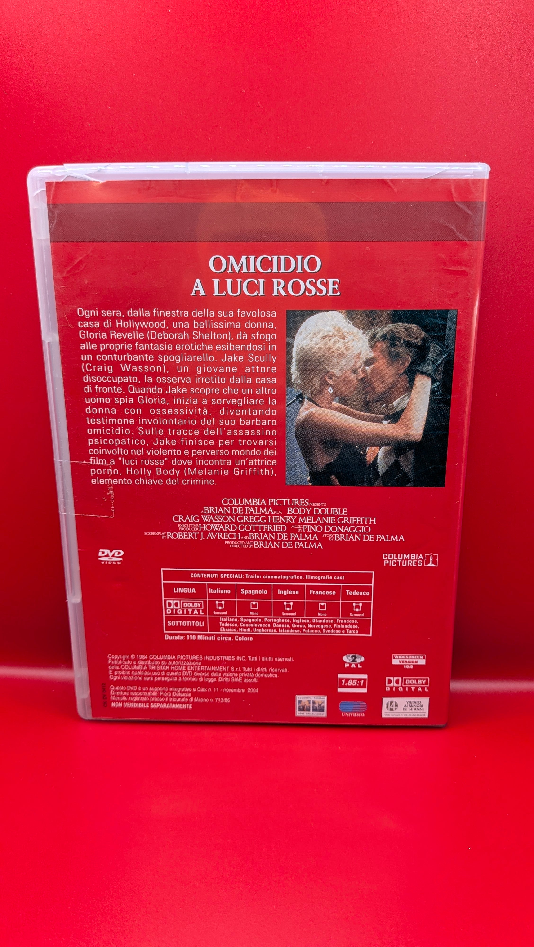 Brian De Palma - Omicidio a luci rosse DVD