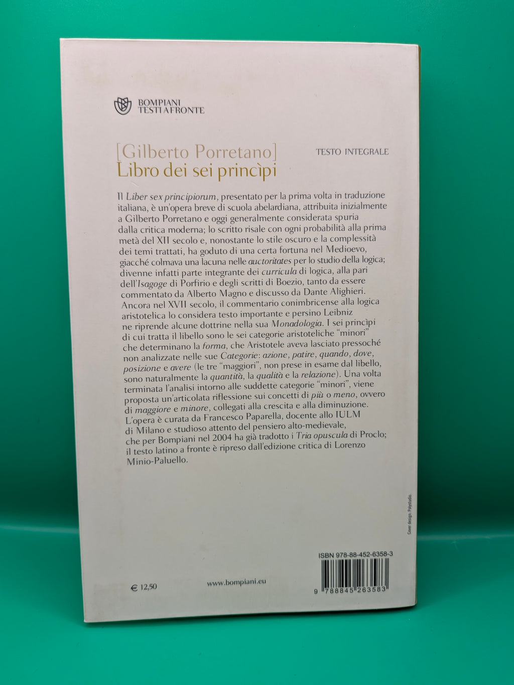 Gilberto Porretano - Libro dei sei principi Bompiani