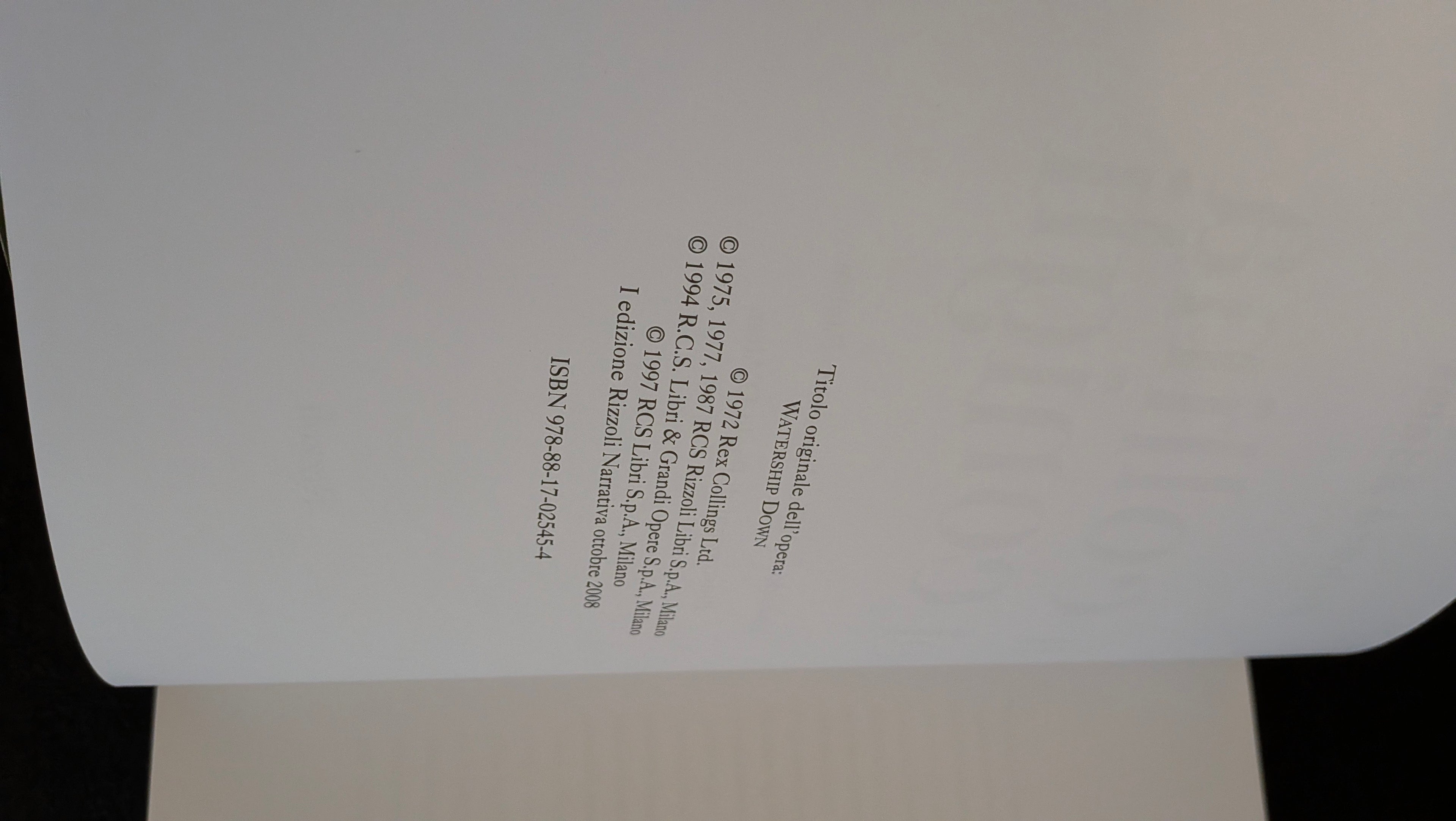 Richard Adams - La collina dei conigli - Edizione Illustrata Rizzoli 2008